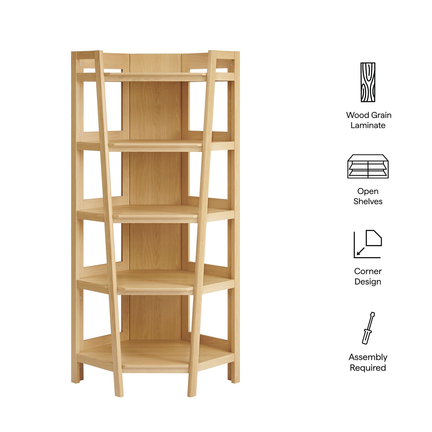 Bixby 71 Inch Corner Bookshelf by Modway