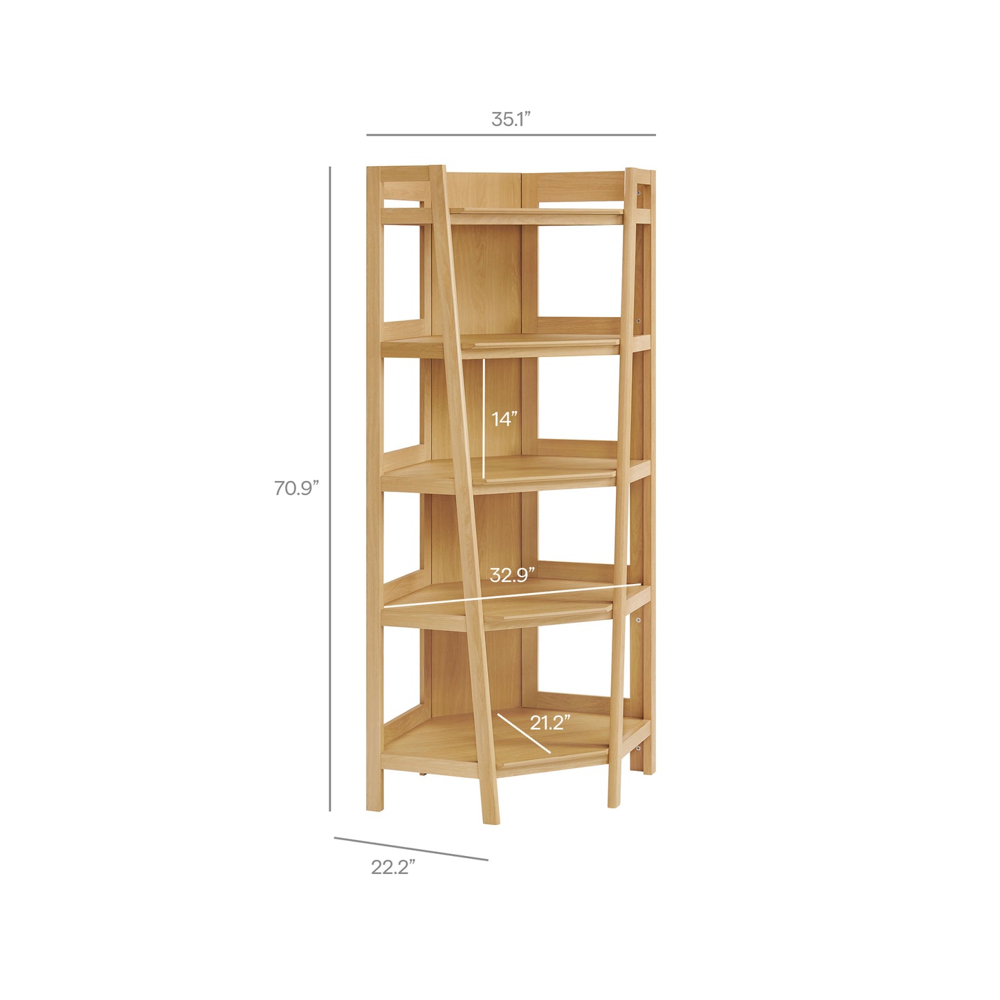 Bixby 71 Inch Corner Bookshelf by Modway