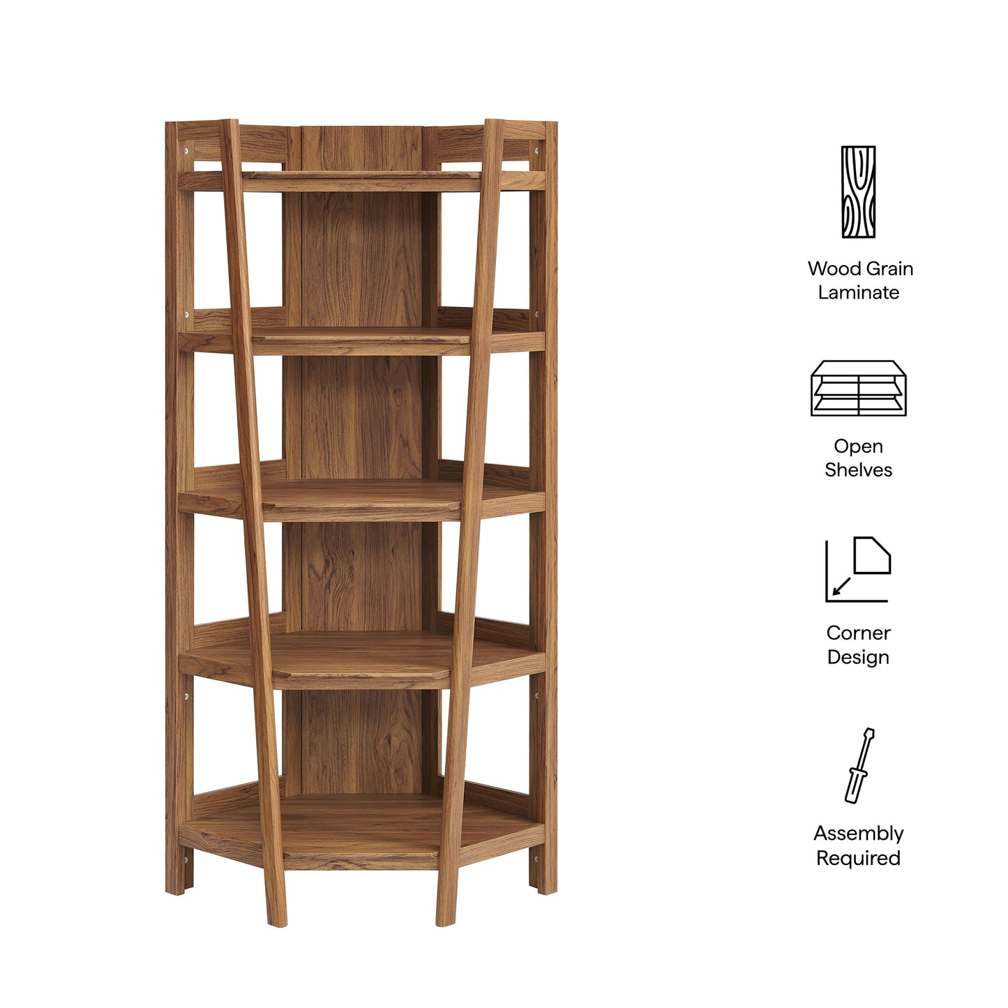 Bixby 71 Inch Corner Bookshelf by Modway