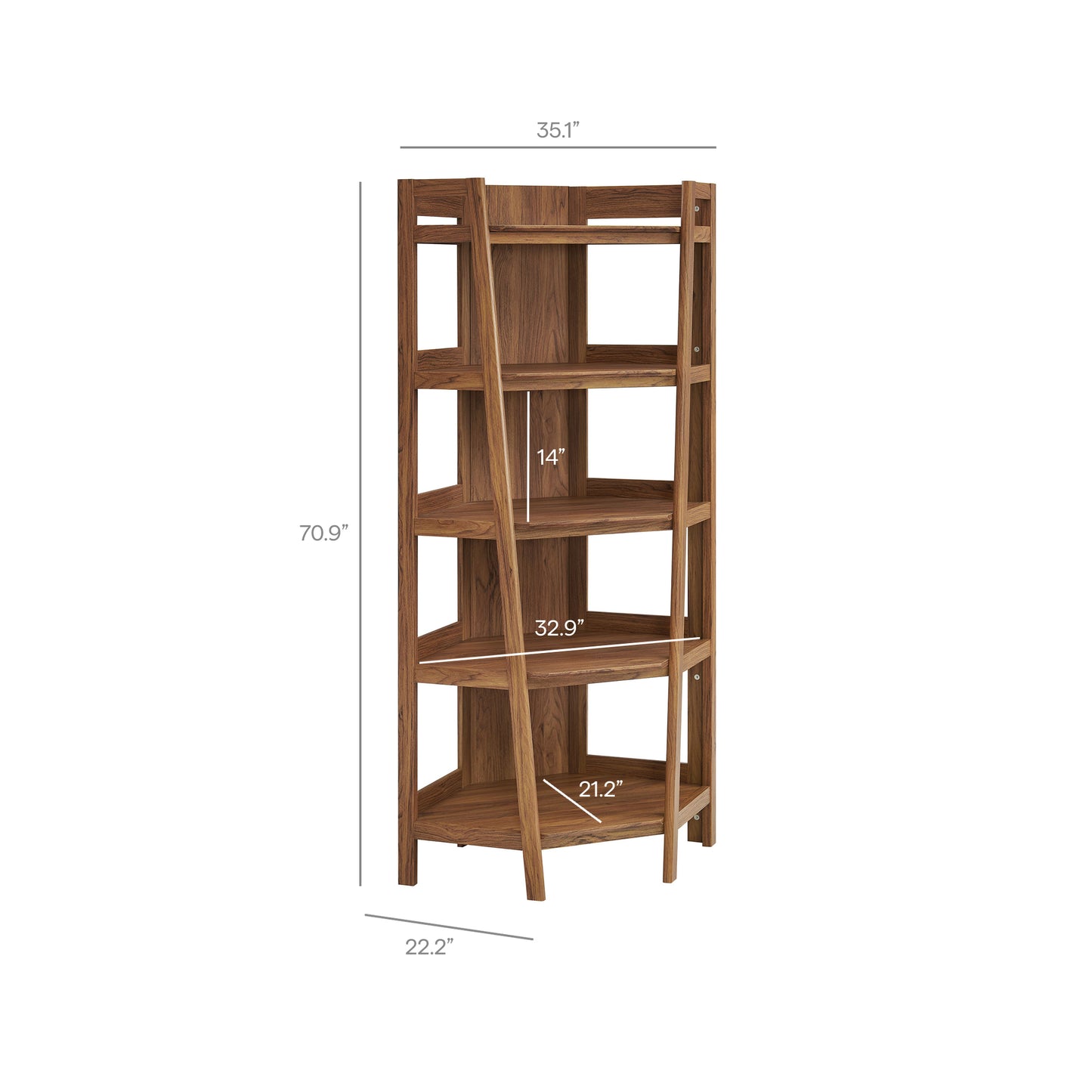Bixby 71 Inch Corner Bookshelf by Modway