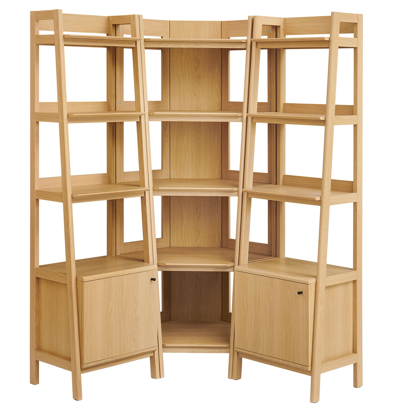 Bixby 3-piece Corner Bookshelf Set with Narrow Bookshelves by Modway
