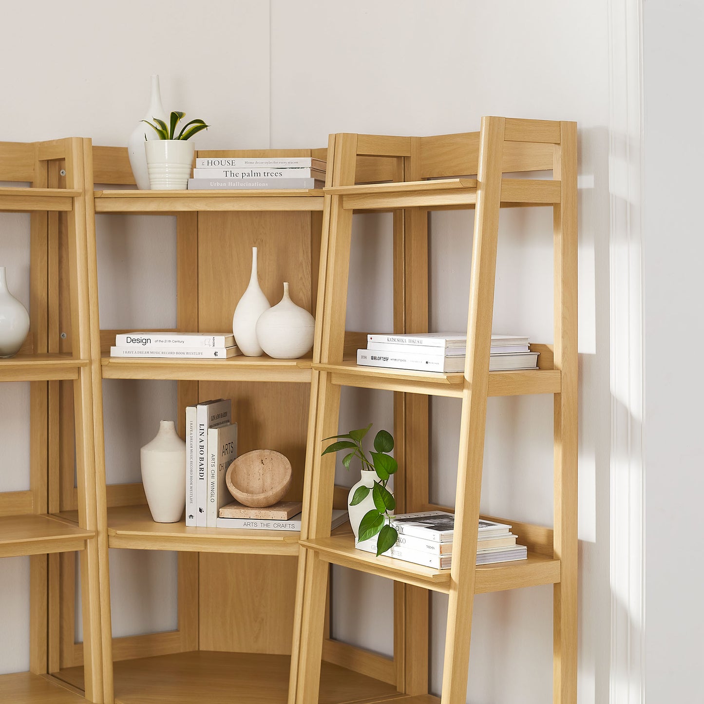 Bixby 3-piece Corner Bookshelf Set with Narrow Bookshelves by Modway