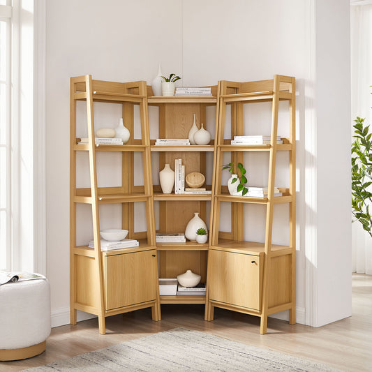 Bixby 3-piece Corner Bookshelf Set with Narrow Bookshelves by Modway