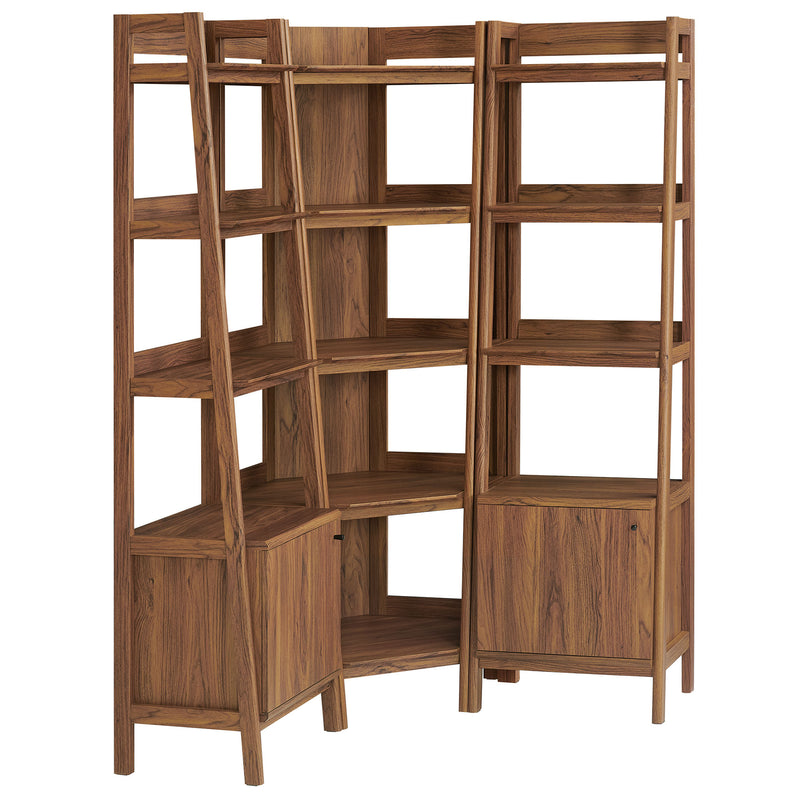Bixby 3-piece Corner Bookshelf Set with Narrow Bookshelves by Modway