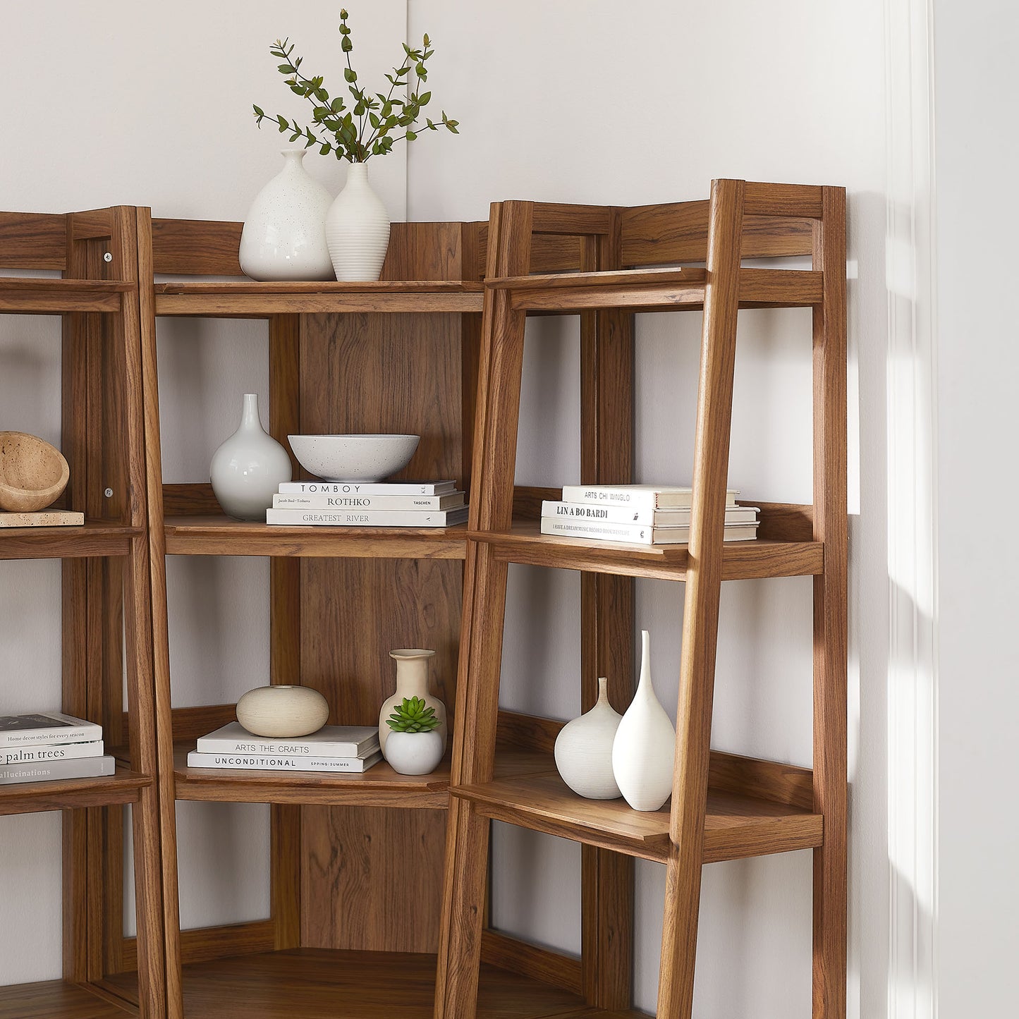 Bixby 3-piece Corner Bookshelf Set with Narrow Bookshelves by Modway