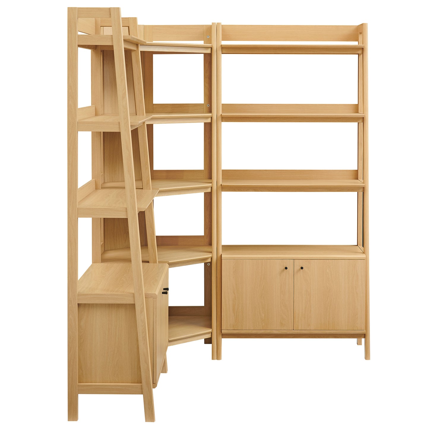 Bixby 3-Piece Corner Bookshelf Set with Wide Bookshelves by Modway