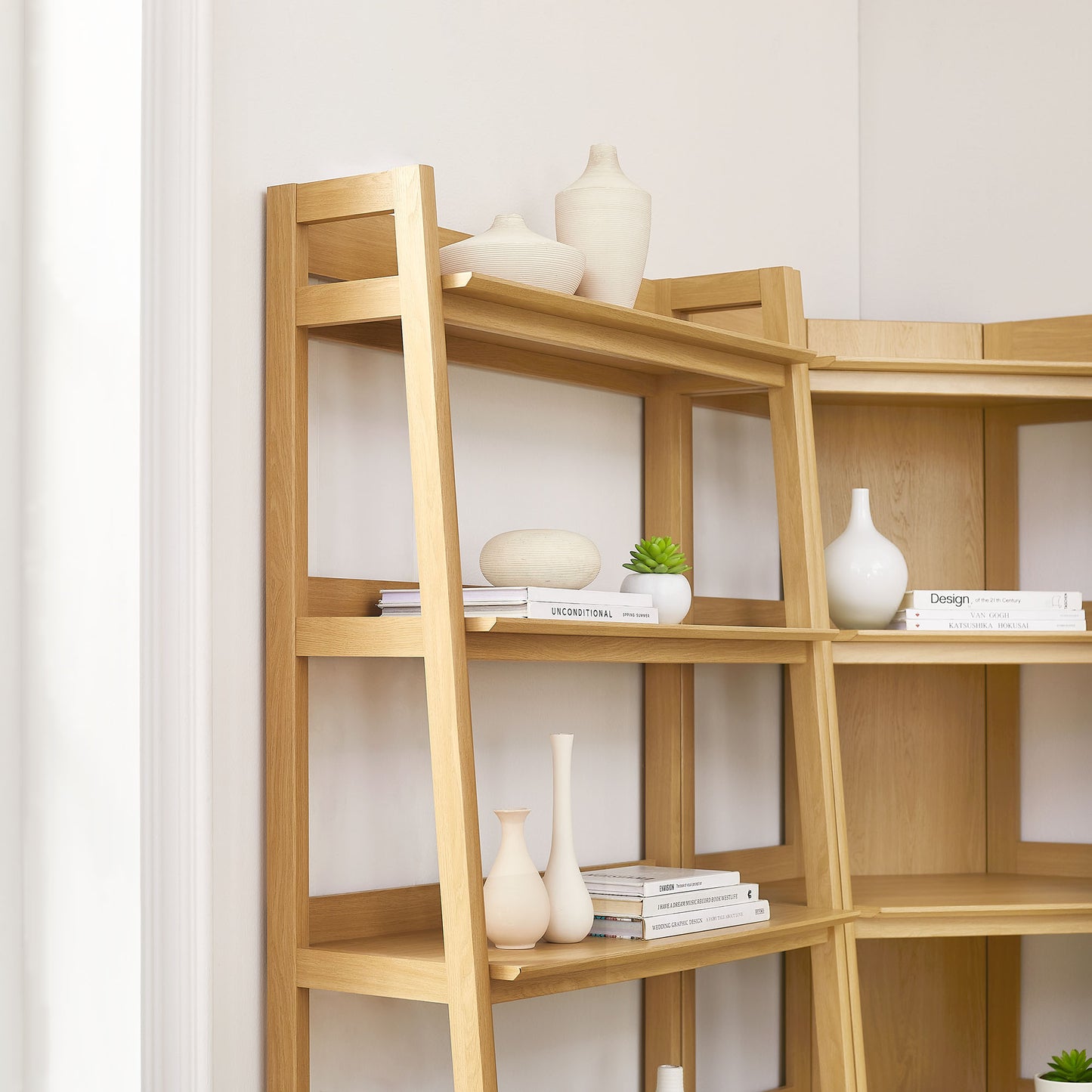 Bixby 3-Piece Corner Bookshelf Set with Wide Bookshelves by Modway