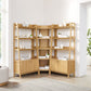 Bixby 3-Piece Corner Bookshelf Set with Wide Bookshelves by Modway