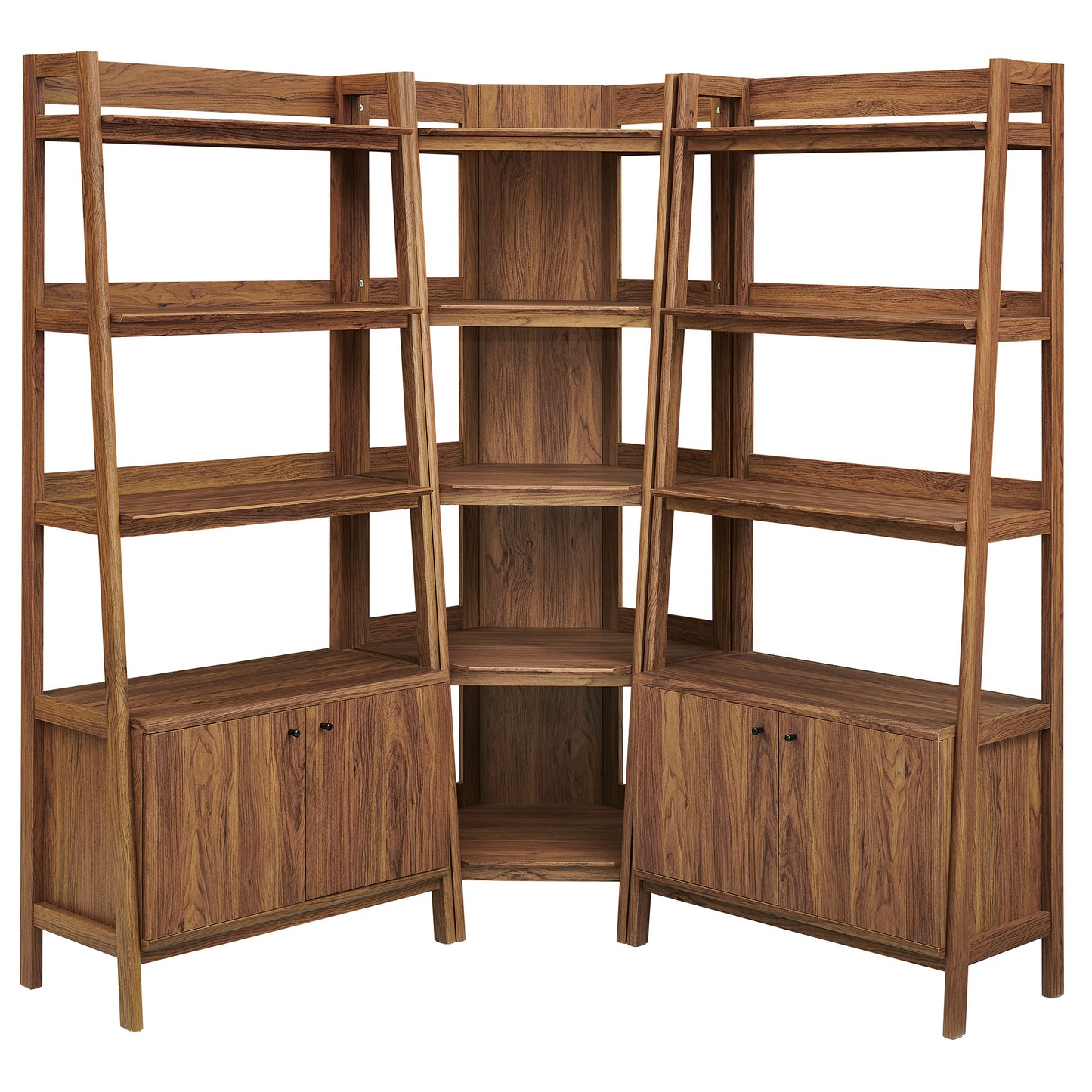 Bixby 3-Piece Corner Bookshelf Set with Wide Bookshelves by Modway