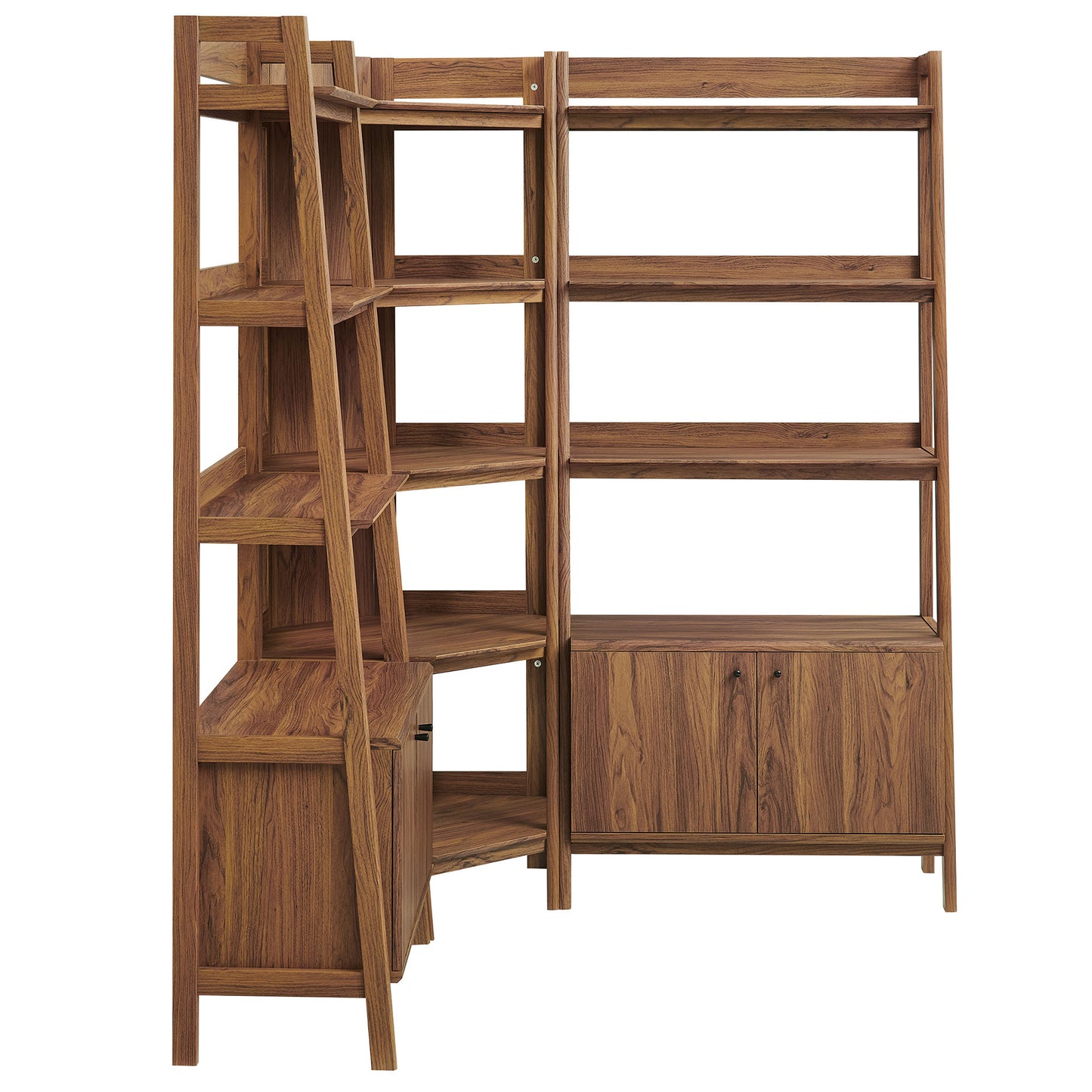 Bixby 3-Piece Corner Bookshelf Set with Wide Bookshelves by Modway