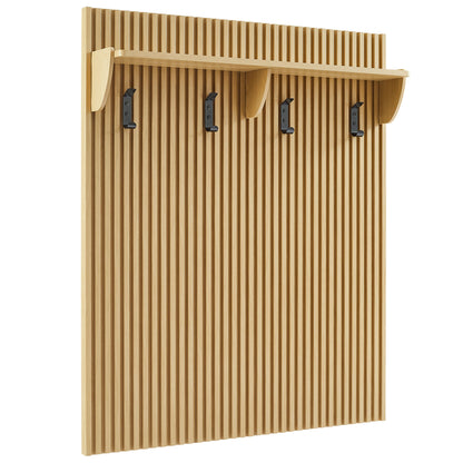 Render Fluted Coat Rack Panel With Shelf by Modway