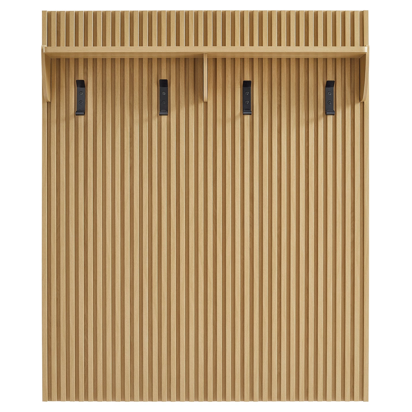 Render Fluted Coat Rack Panel With Shelf by Modway