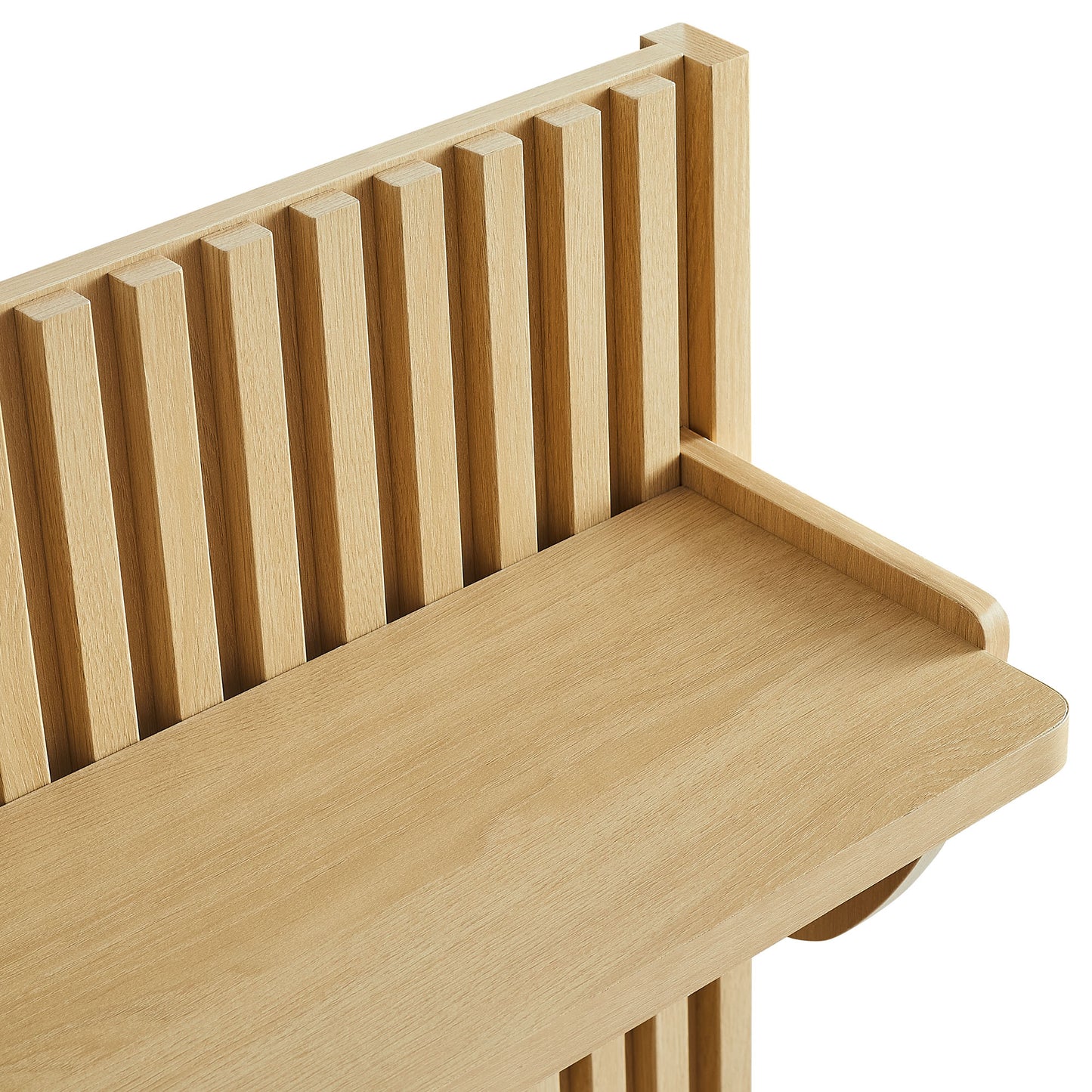 Render Fluted Coat Rack Panel With Shelf by Modway