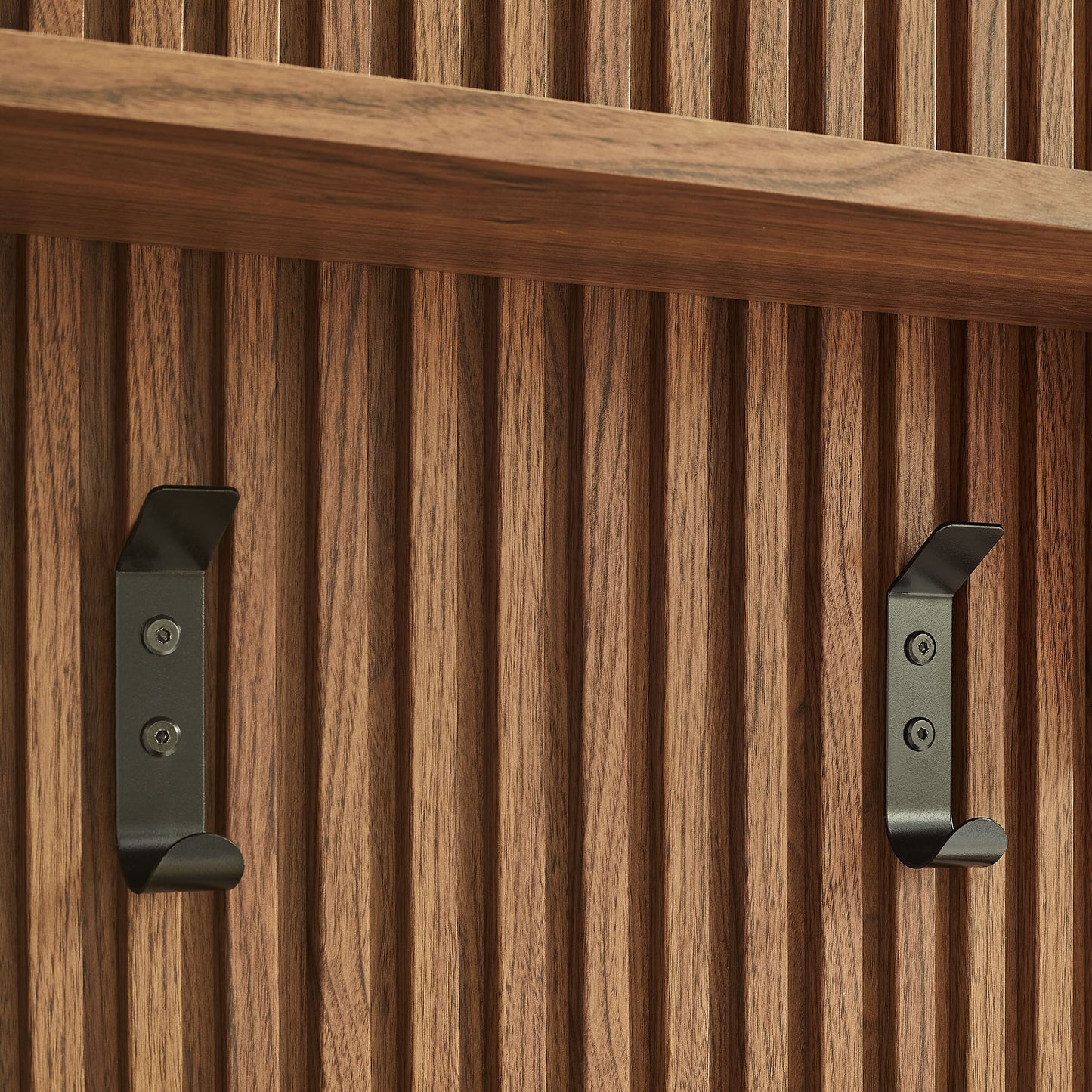 Render Fluted Coat Rack Panel With Shelf by Modway