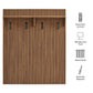 Render Fluted Coat Rack Panel With Shelf by Modway