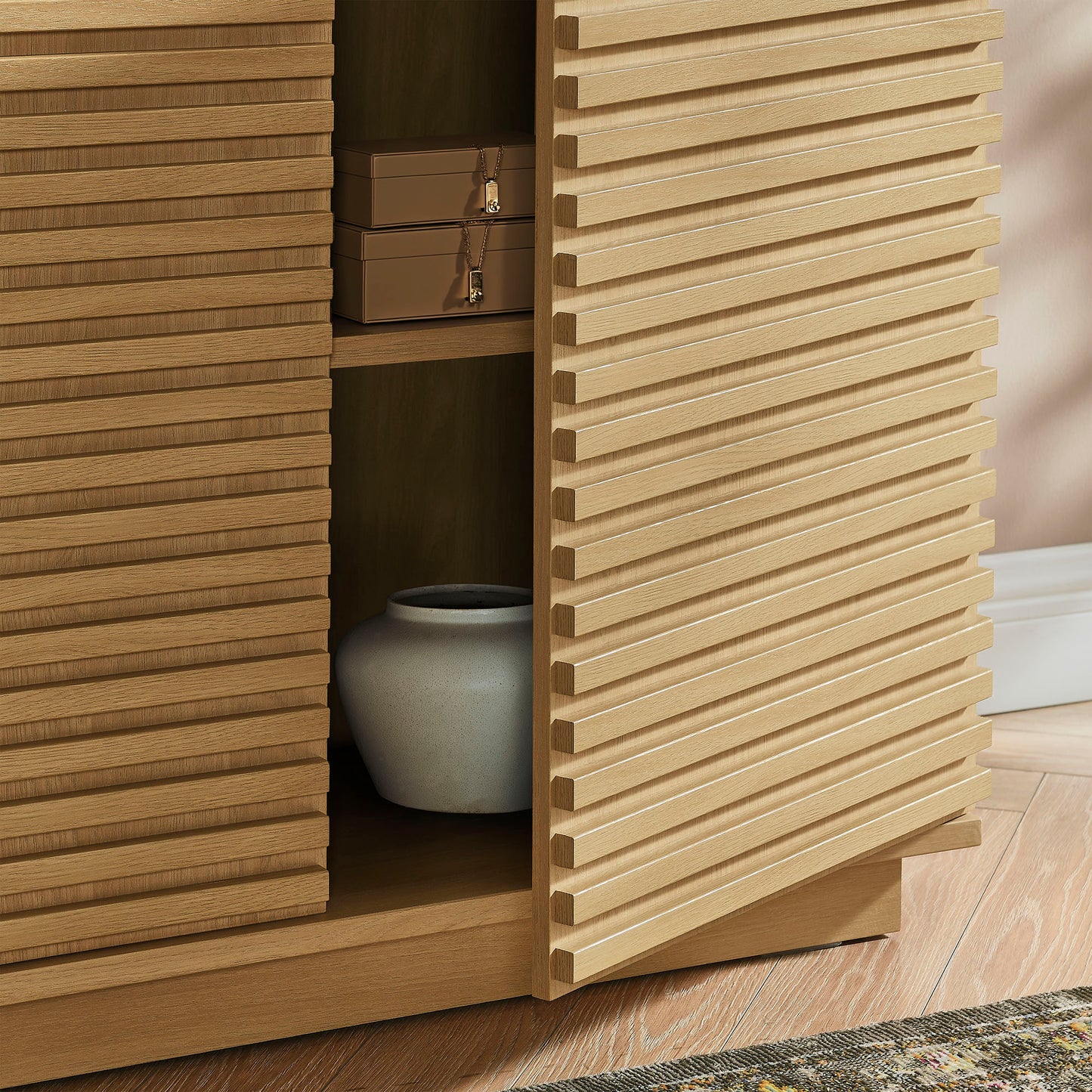 Render 2-Door Fluted Accent Cabinet by Modway