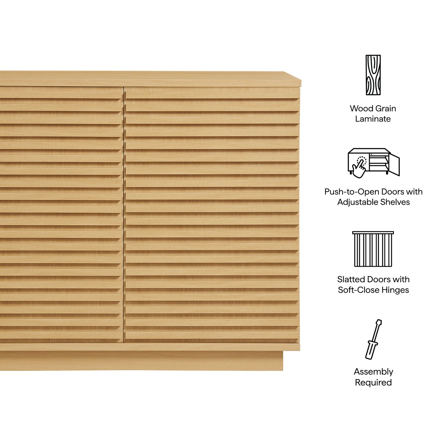 Render 2-Door Fluted Accent Cabinet by Modway