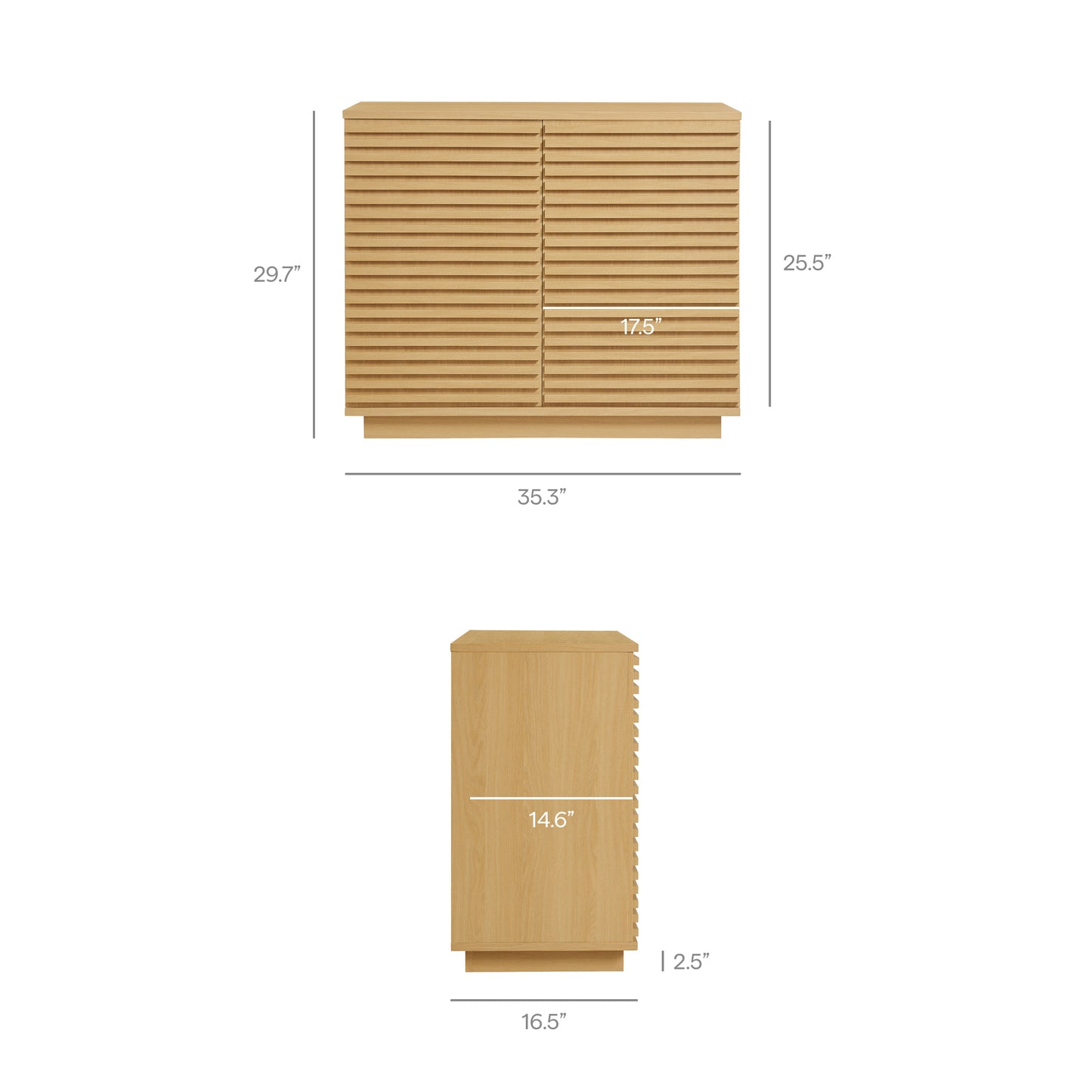 Render 2-Door Fluted Accent Cabinet by Modway