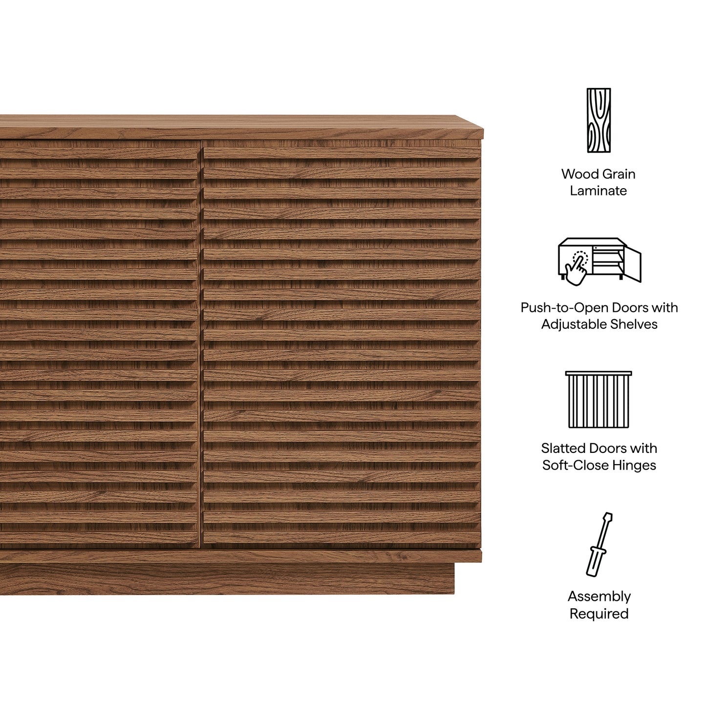 Render 2-Door Fluted Accent Cabinet by Modway