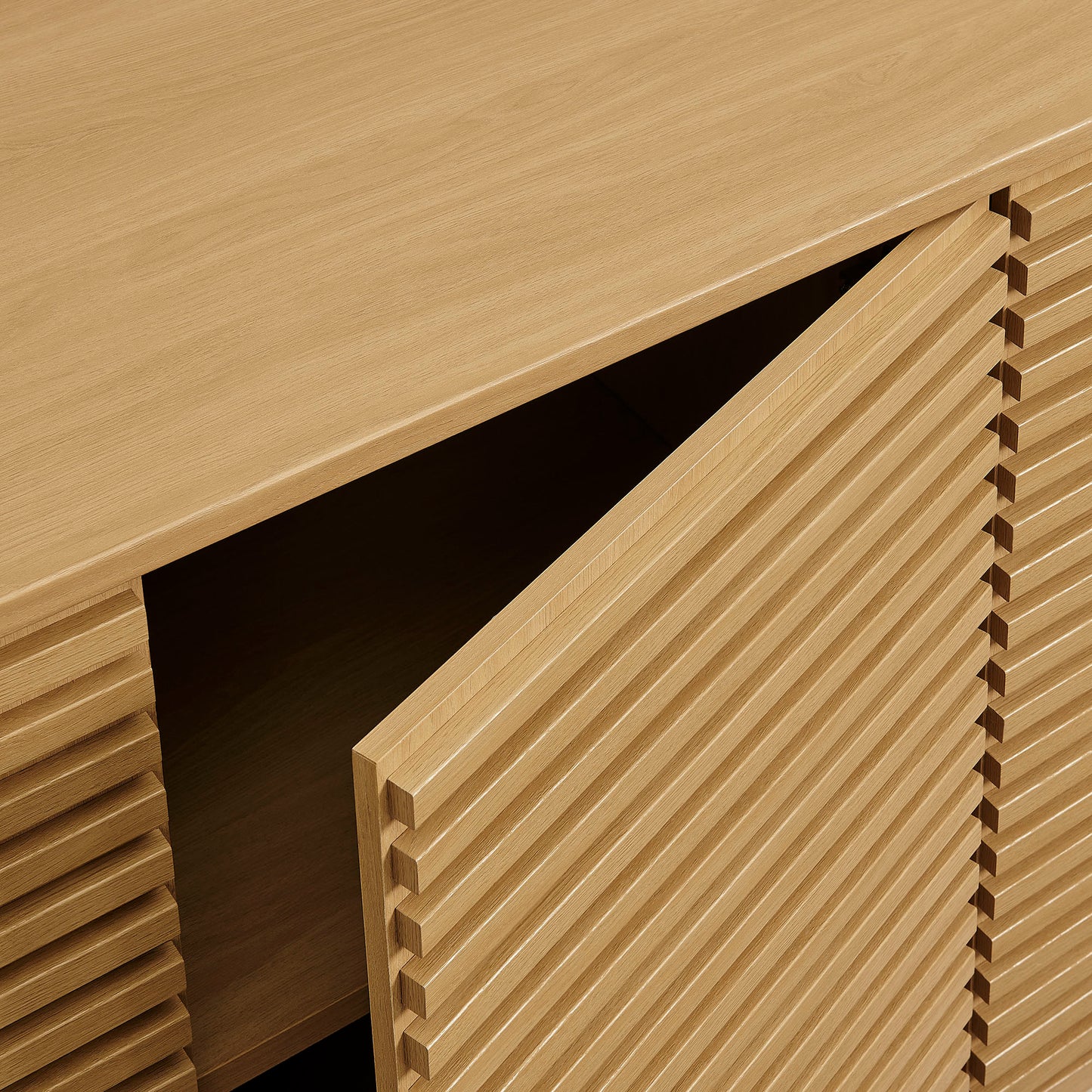 Render 4-Door Fluted Sideboard Cabinet TV Stand by Modway