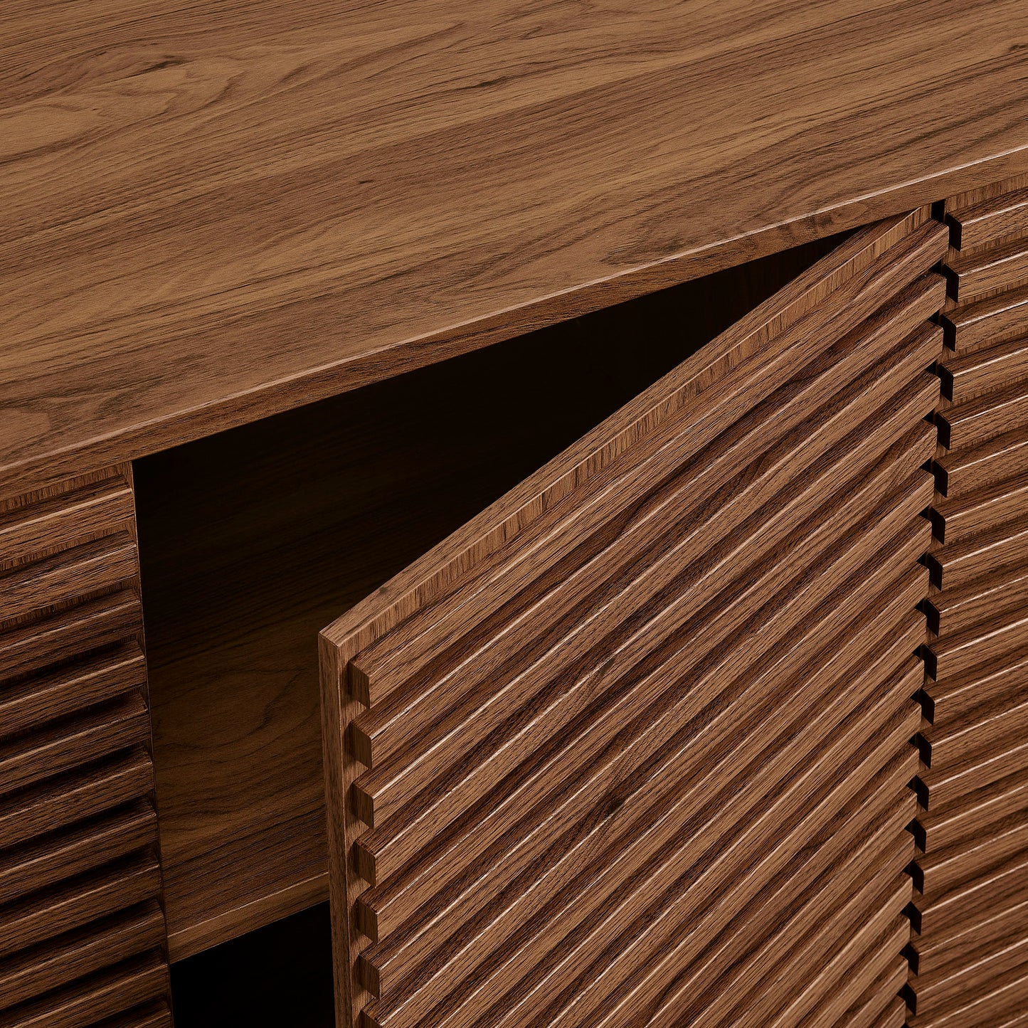 Render 4-Door Fluted Sideboard Cabinet TV Stand by Modway