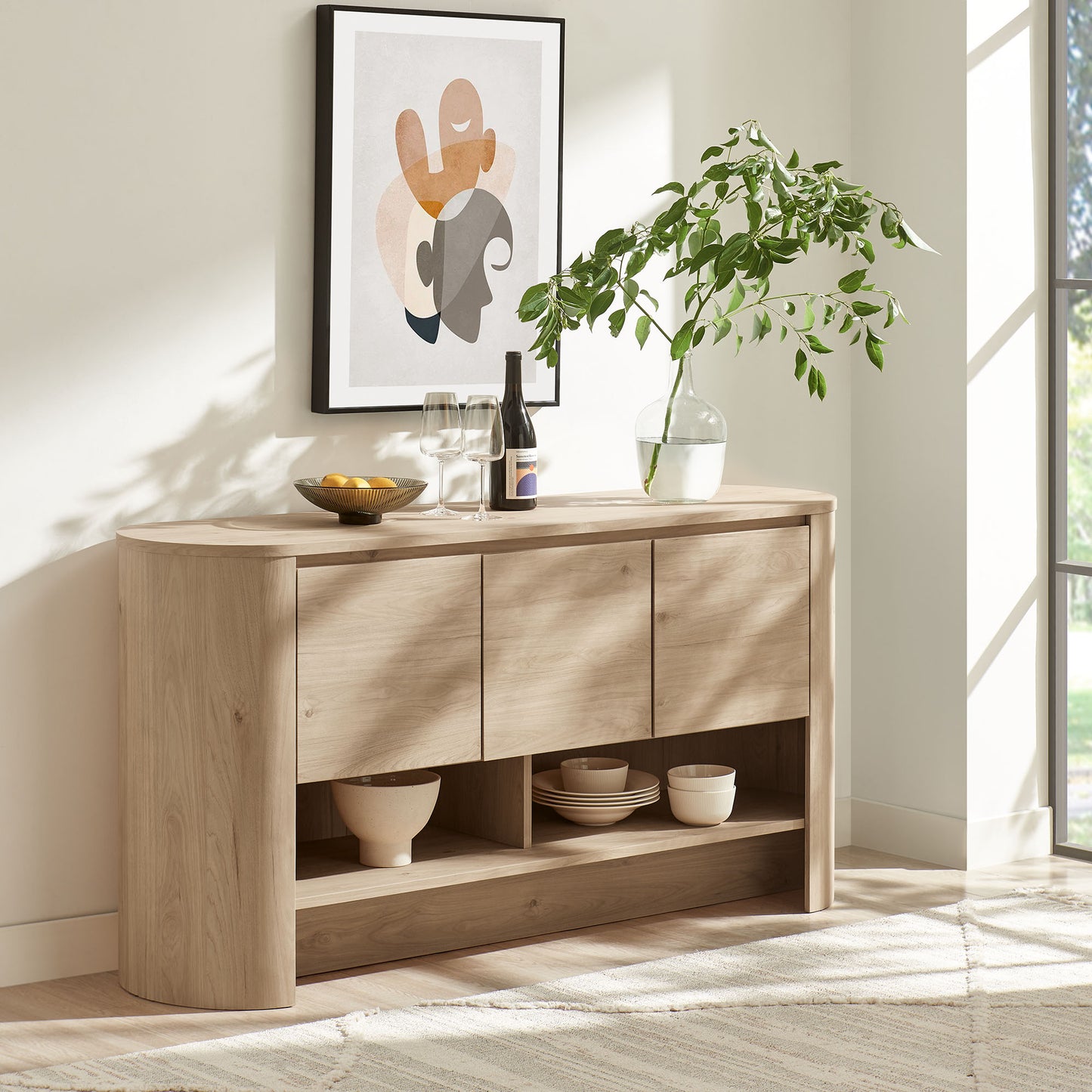 Duval 62 Inch Oval Sideboard by Modway