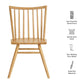 Alvar Spindle Back Dining Side Chairs Set of 2 by Modway