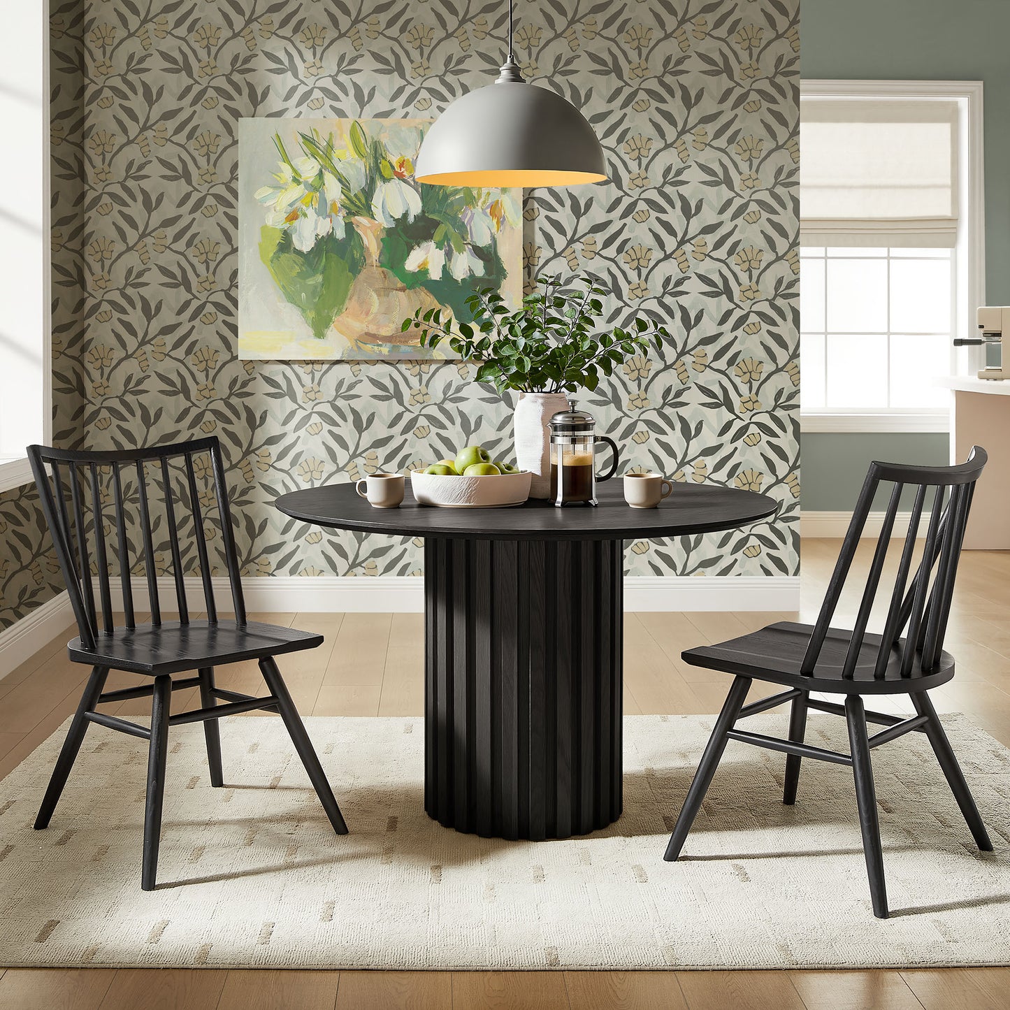 Alvar Spindle Back Dining Side Chairs Set of 2 by Modway