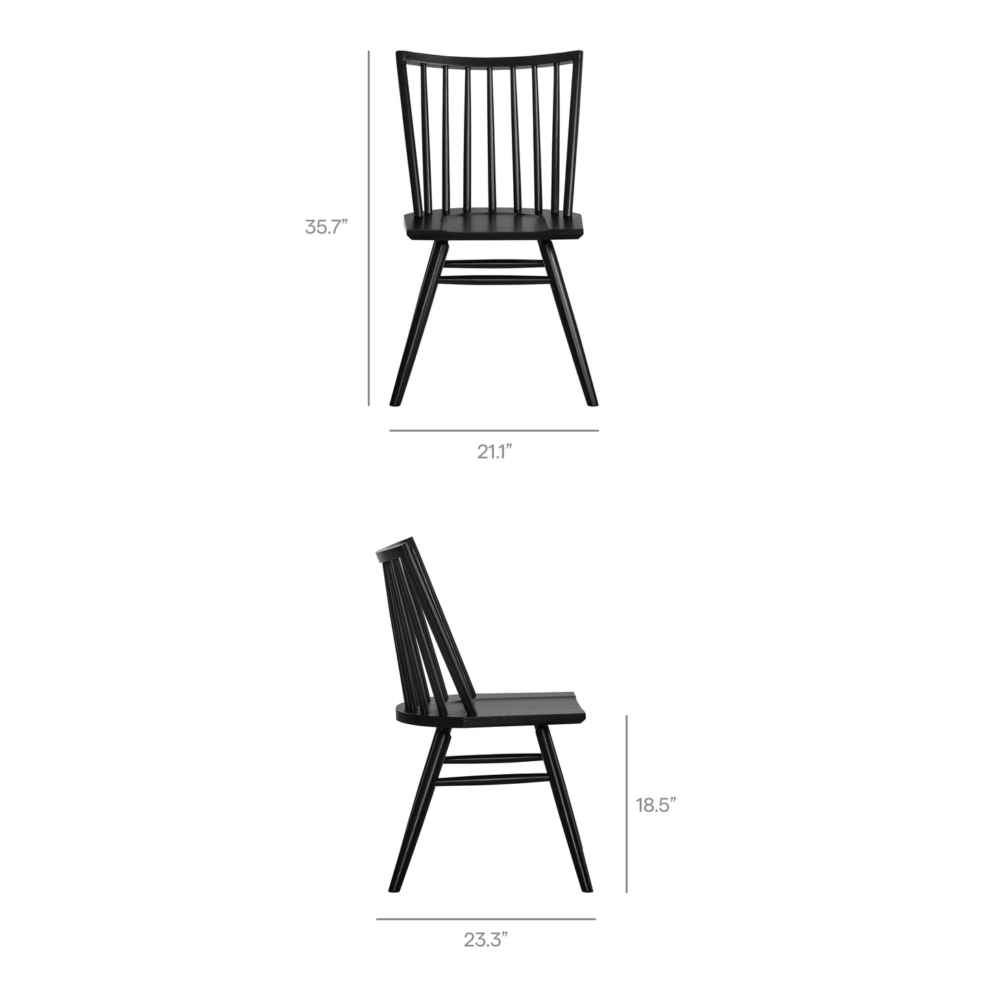 Alvar Spindle Back Dining Side Chairs Set of 2 by Modway