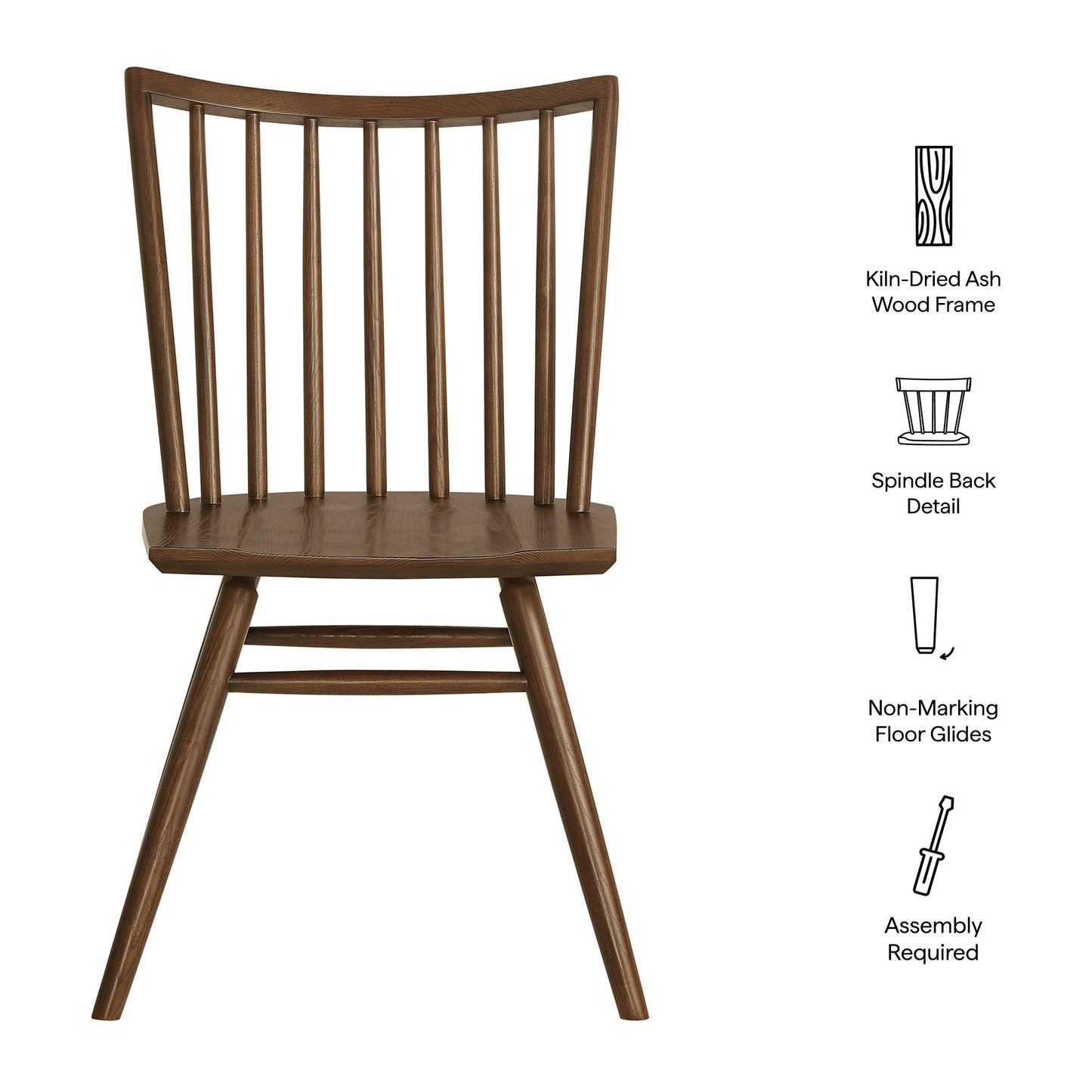 Alvar Spindle Back Dining Side Chairs Set of 2 by Modway