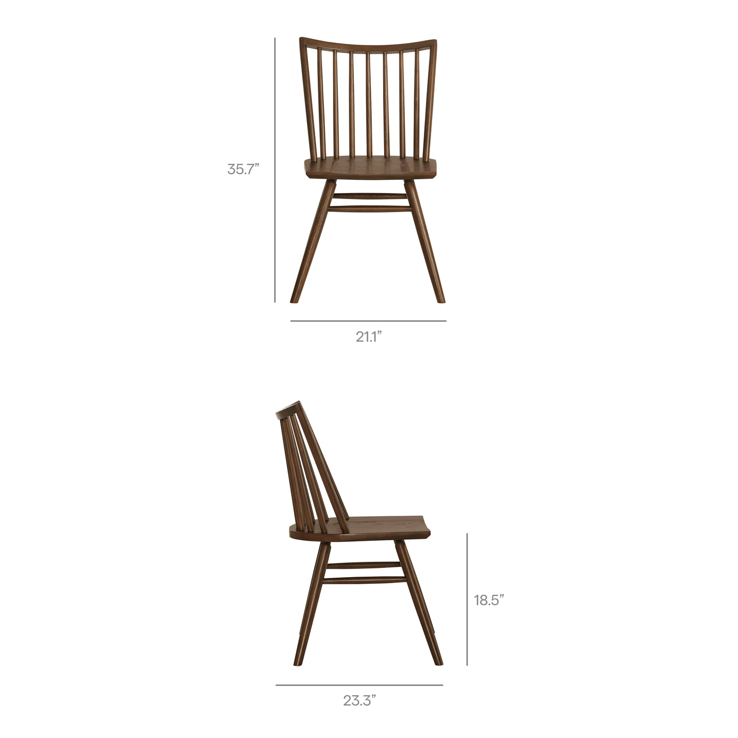 Alvar Spindle Back Dining Side Chairs Set of 2 by Modway