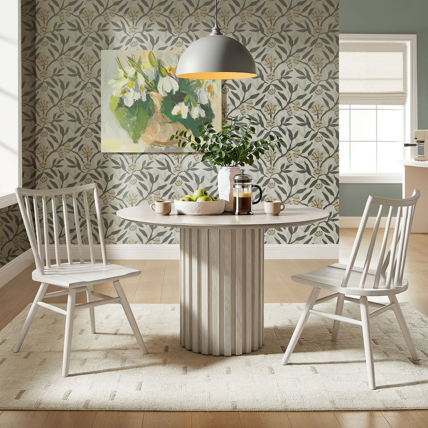 Alvar Spindle Back Dining Side Chairs Set of 2 by Modway