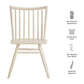 Alvar Spindle Back Dining Side Chairs Set of 2 by Modway
