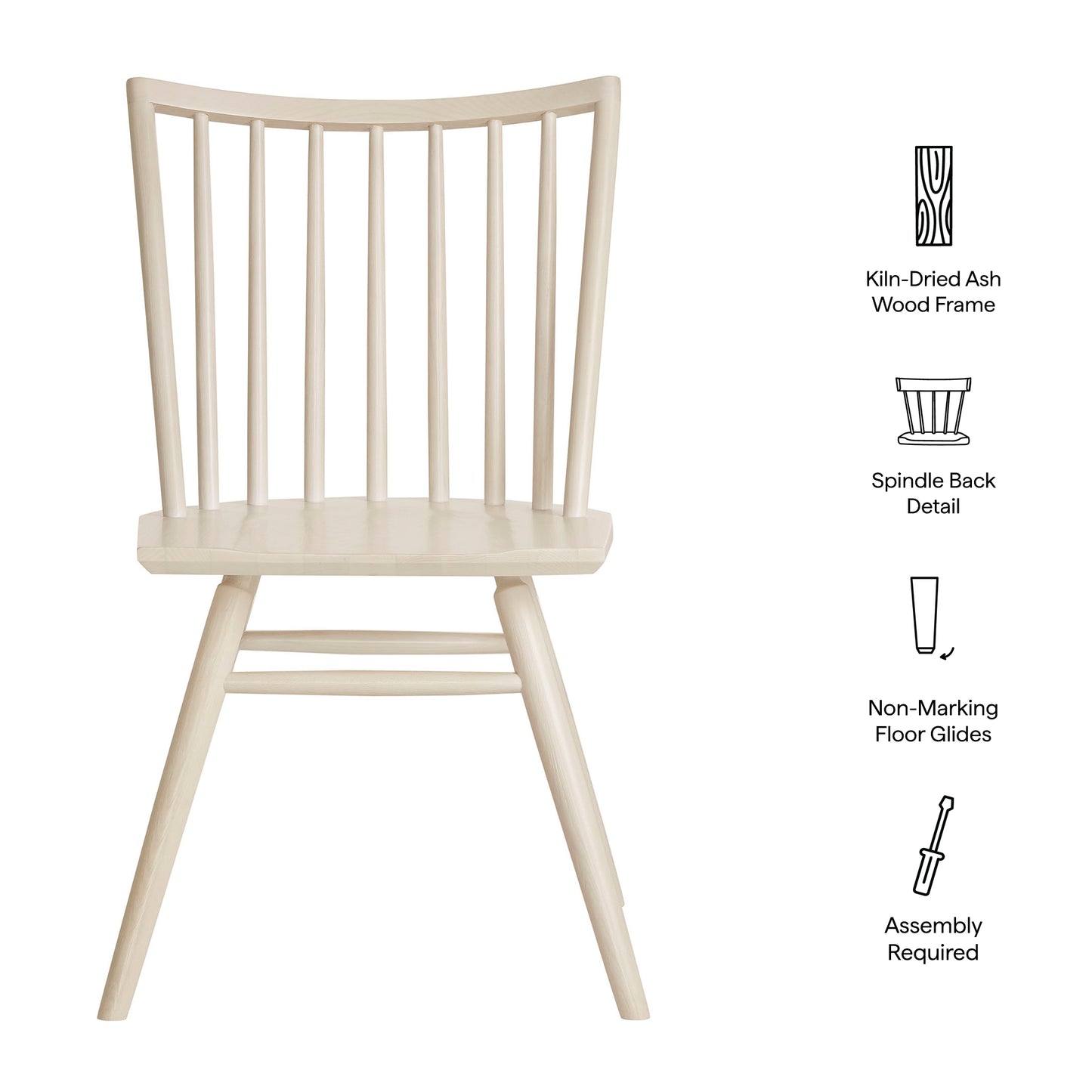 Alvar Spindle Back Dining Side Chairs Set of 2 by Modway
