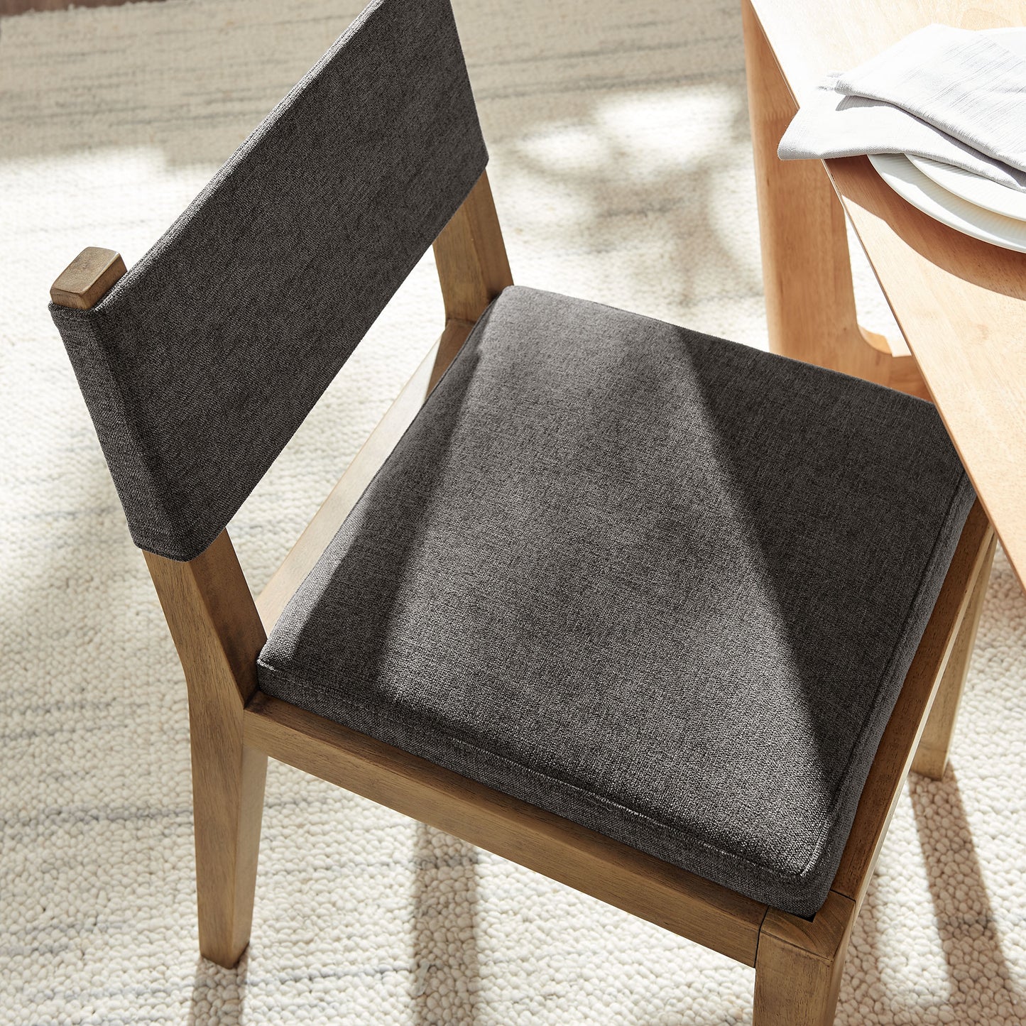 Calder Fabric Upholstered Wood Armless Dining Chair by Modway