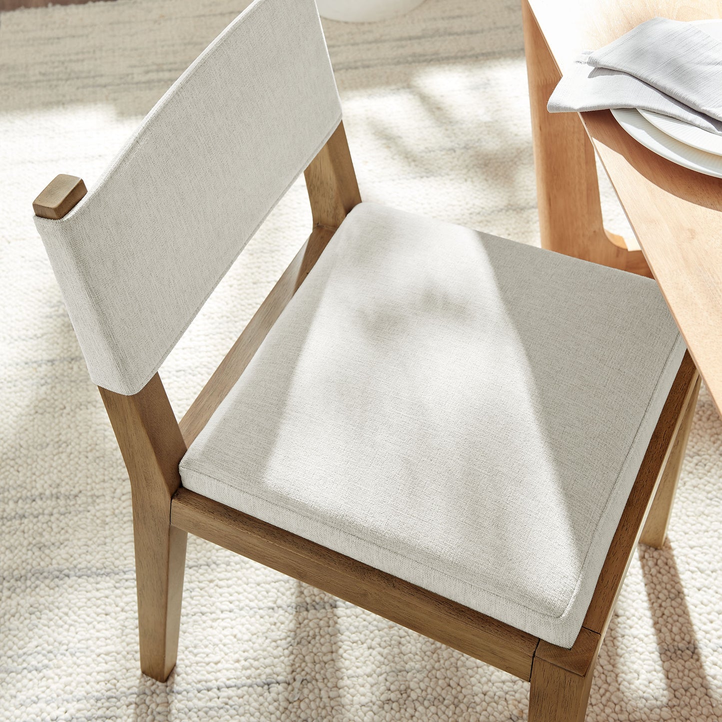 Calder Fabric Upholstered Wood Armless Dining Chair by Modway