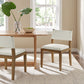 Calder Fabric Upholstered Wood Armless Dining Chair by Modway