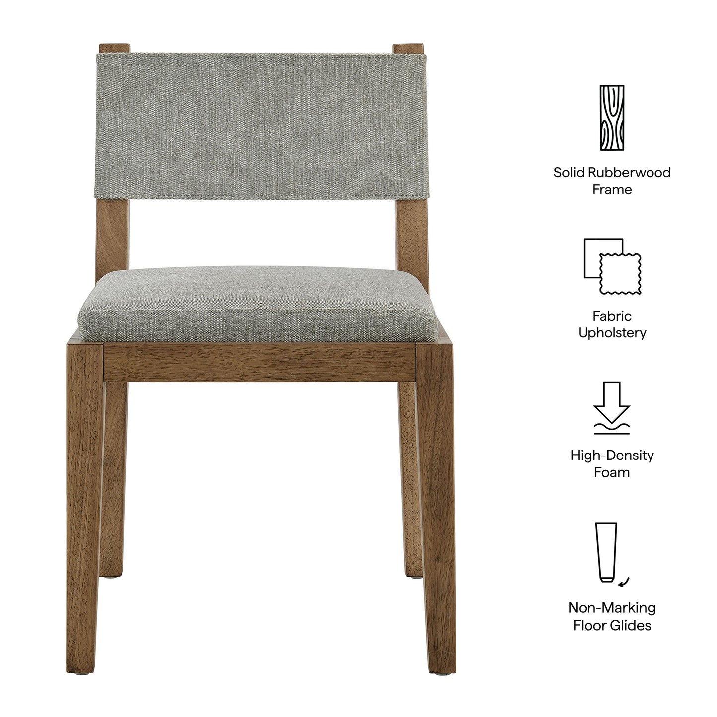 Calder Fabric Upholstered Wood Armless Dining Chair by Modway