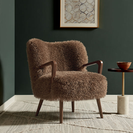Zerra Faux Shearling Accent Armchair by Modway