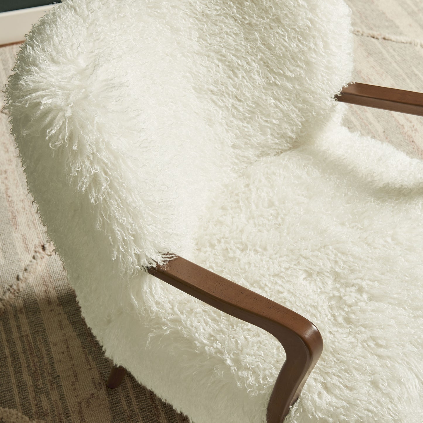 Zerra Faux Shearling Accent Armchair by Modway