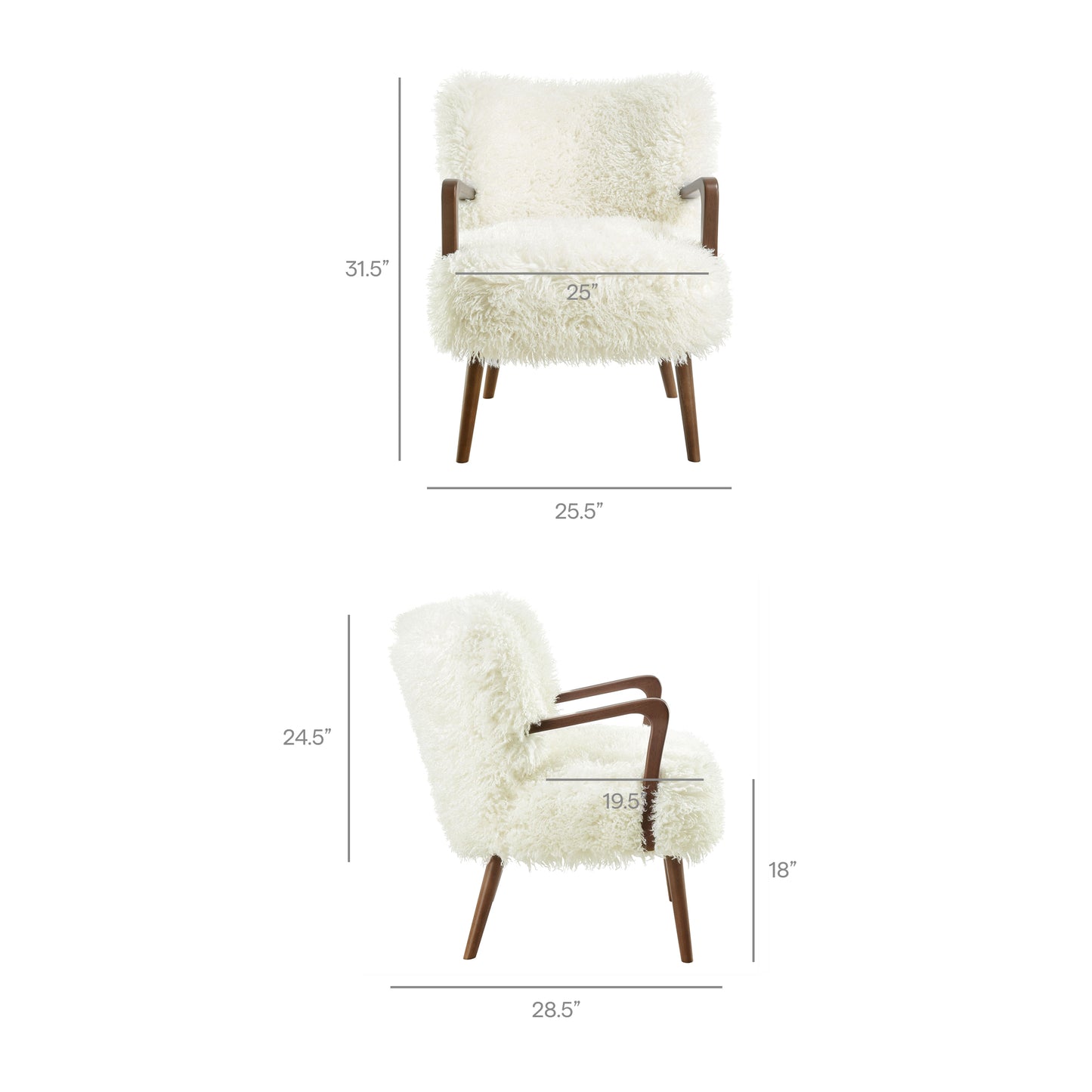 Zerra Faux Shearling Accent Armchair by Modway