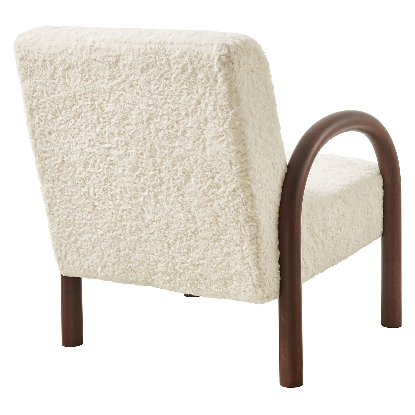 Lunet Faux Shearling Accent Armchair by Modway