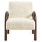 Lunet Faux Shearling Accent Armchair by Modway
