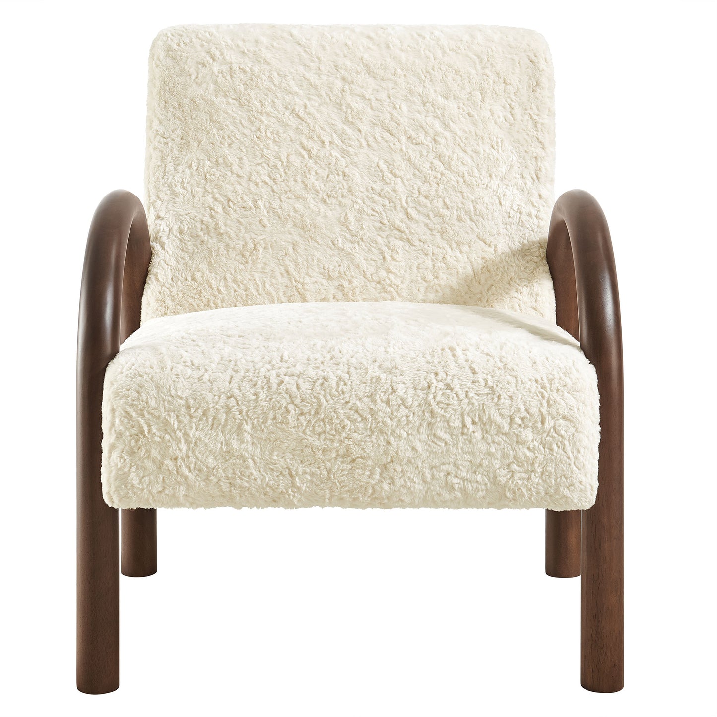 Lunet Faux Shearling Accent Armchair by Modway
