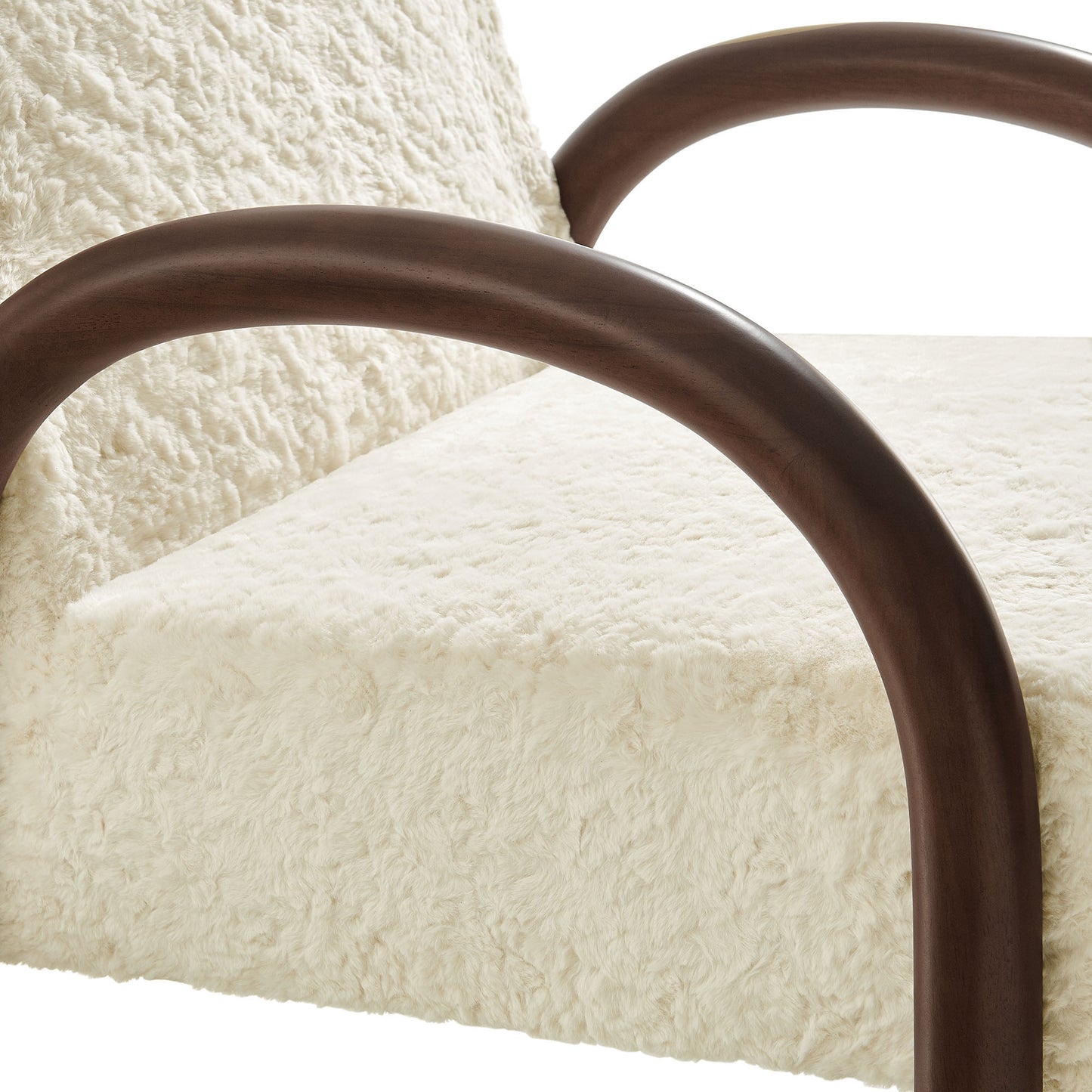 Lunet Faux Shearling Accent Armchair by Modway