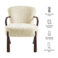 Lunet Faux Shearling Accent Armchair by Modway