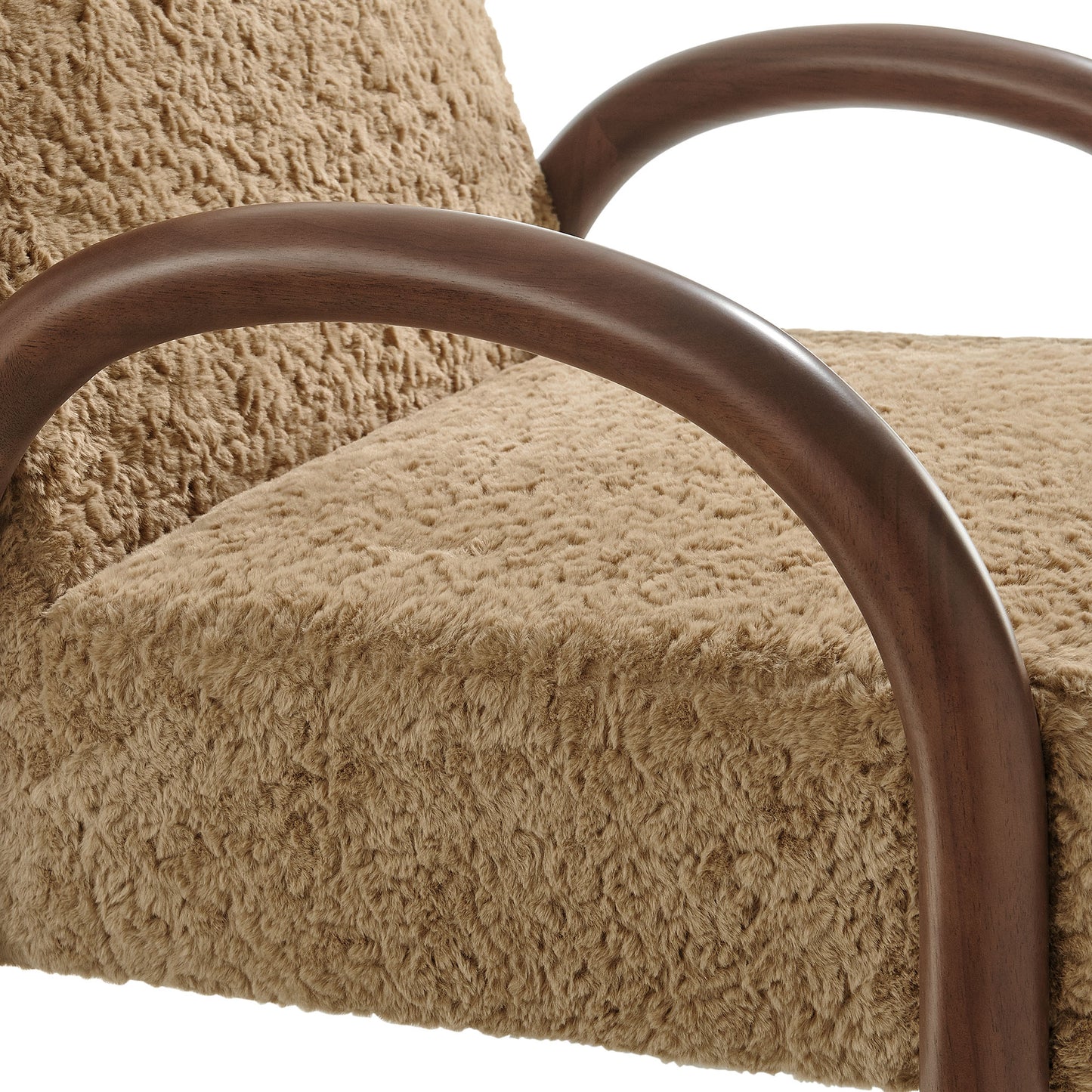 Lunet Faux Shearling Accent Armchair by Modway