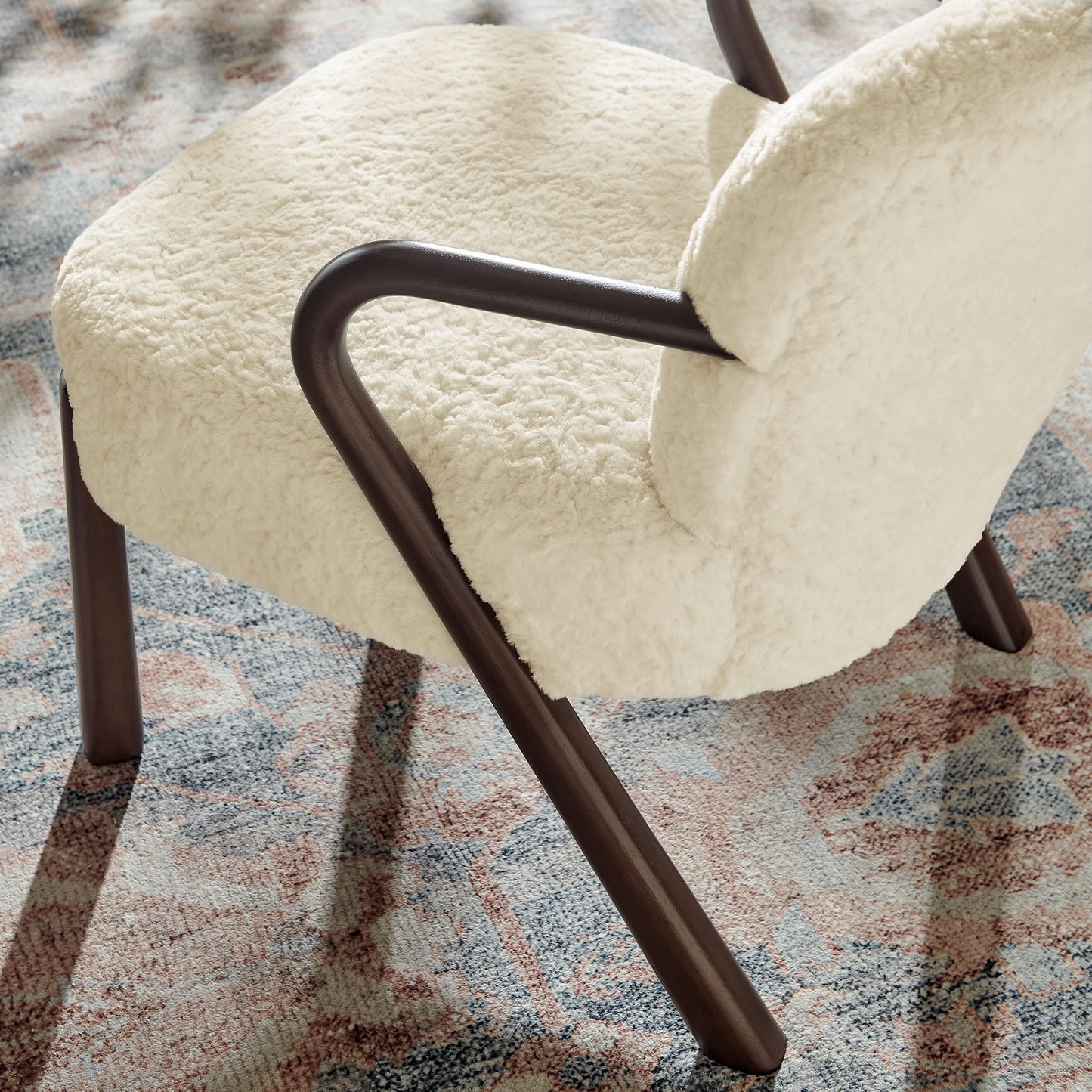Arden Faux Shearling Accent Armchair by Modway