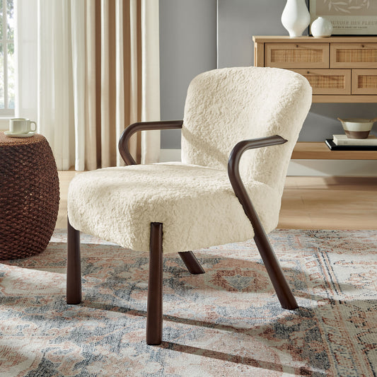Arden Faux Shearling Accent Armchair by Modway