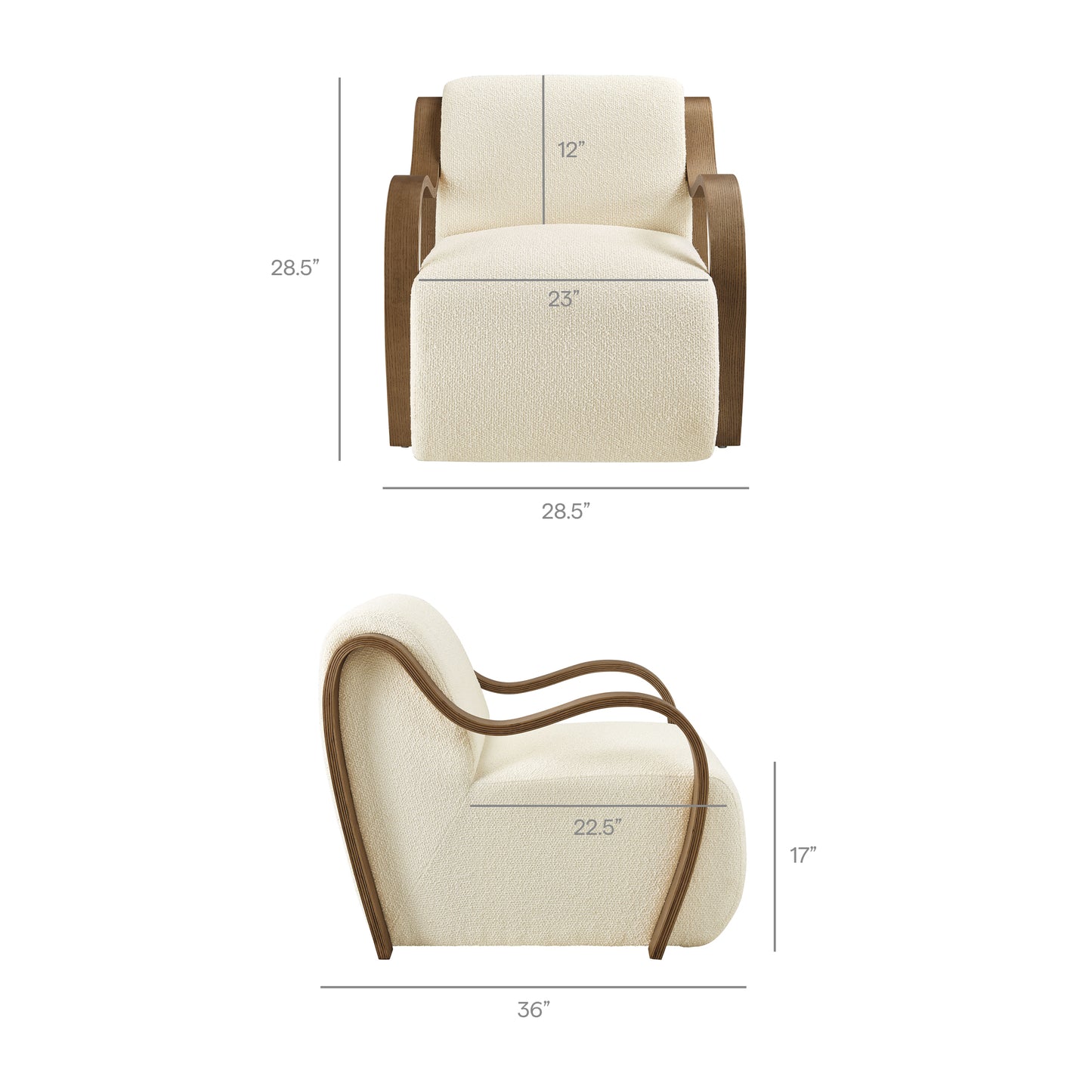 Atrium Lattice Boucle Accent Armchair by Modway